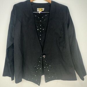 Vintage Le Art Black Women's Jacket size 16